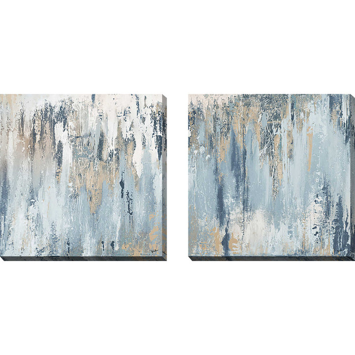 Blue Illusion Square by Patricia Pinto - 2 Piece Acrylic Print Set Orren Ellis Size: 18" H x 18" W x 1" D Format: Wrapped Canvas