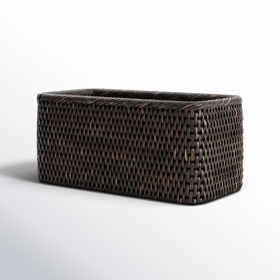 Albina Petite Rattan Basket Birch Lane™ Color: Tudor Black