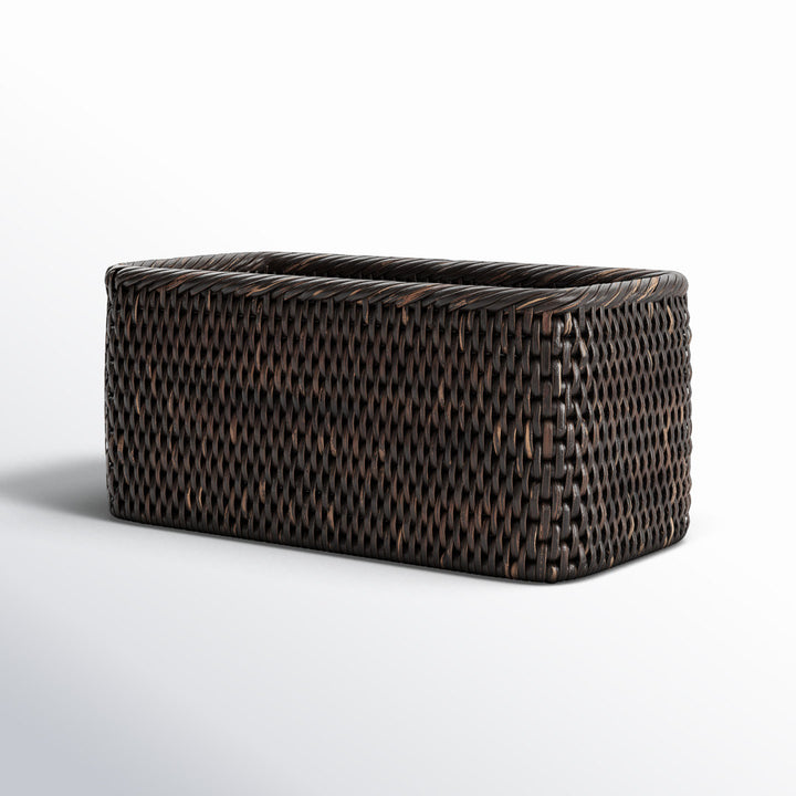 Albina Petite Rattan Basket Birch Lane™ Color: Tudor Black