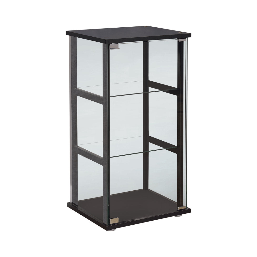Acelynn 3-Tier Console Curio Cabinet Ebern Designs