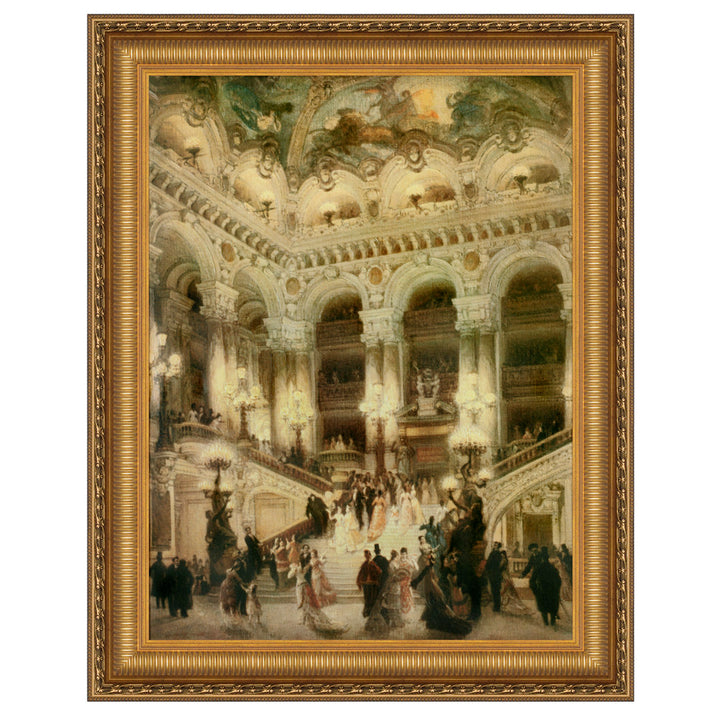 Le Couloir de l'Opera Framed Painting Print on Canvas Vault W Artwork Size: 39.25" H x 31.25" W