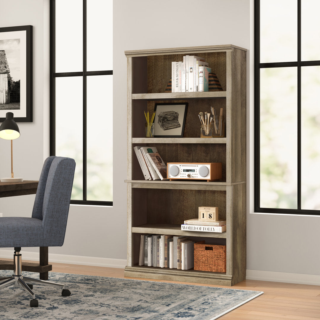 Alexsia 69.76" H x 35.28" W Standard Bookcase Lark Manor™ Color: Lintel Oak