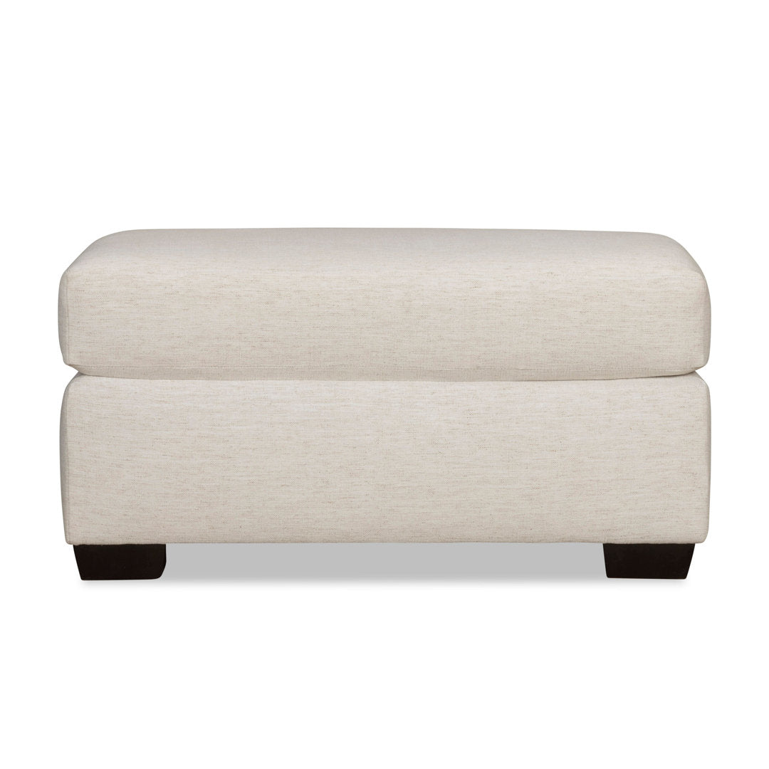 Cranbrook Upholstered Ottoman Birch Lane™ Fabric: Bella Ink Performance Velvet