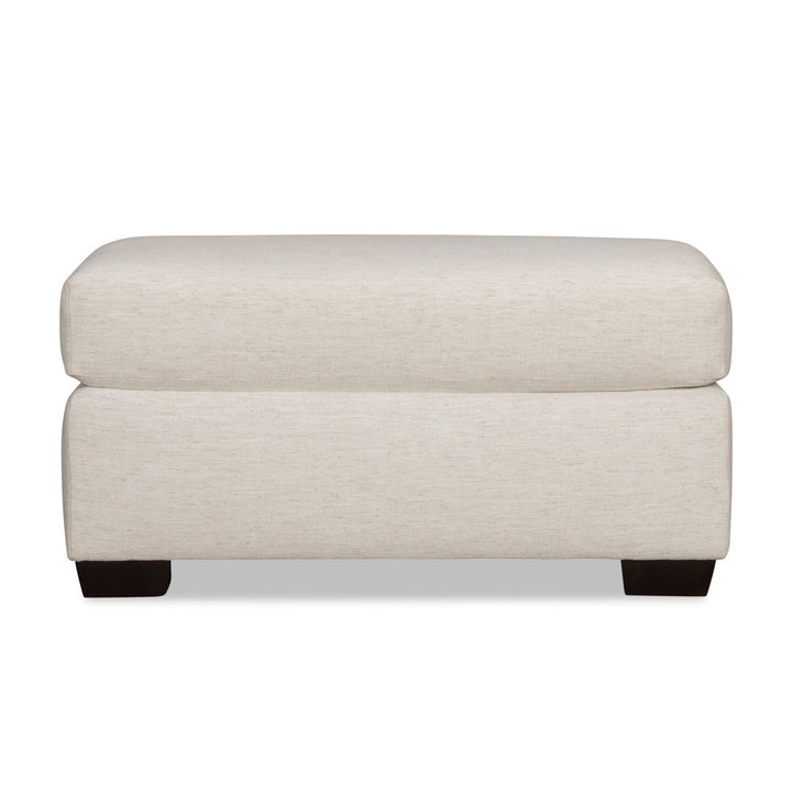 Cranbrook Upholstered Ottoman Birch Lane™ Fabric: Bella Ink Performance Velvet