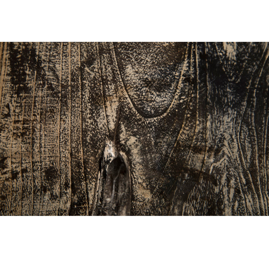 Black Wash Solid Wood Accent Stool Phillips Collection