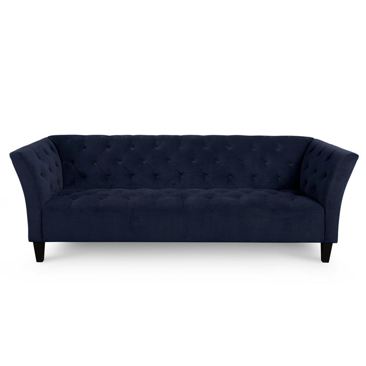 Carruth 91" Flared Arm Sofa Mercer41 Body Fabric: Bella Ink Performance Velvet
