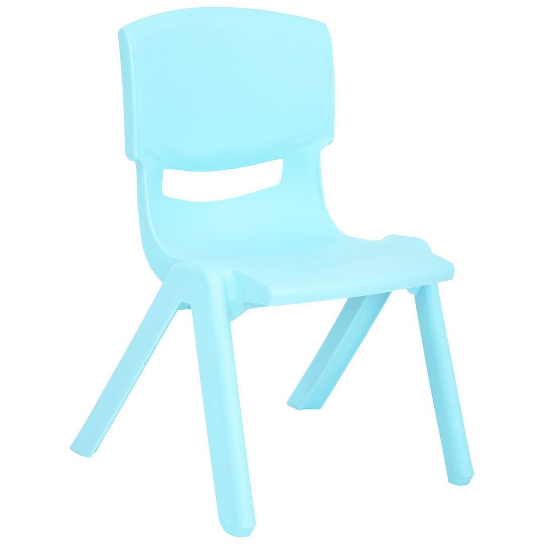 Tisbury 11" Kids Classroom Chair, Stackable Zoomie Kids Color: Baby Blue