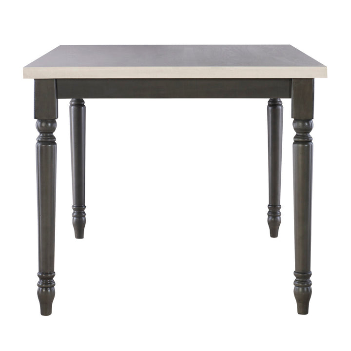 Io 60" Two Tone Solid Wood Farmhouse Dining Table Laurel Foundry Modern Farmhouse® Color: Smokey White Top/Gray Base