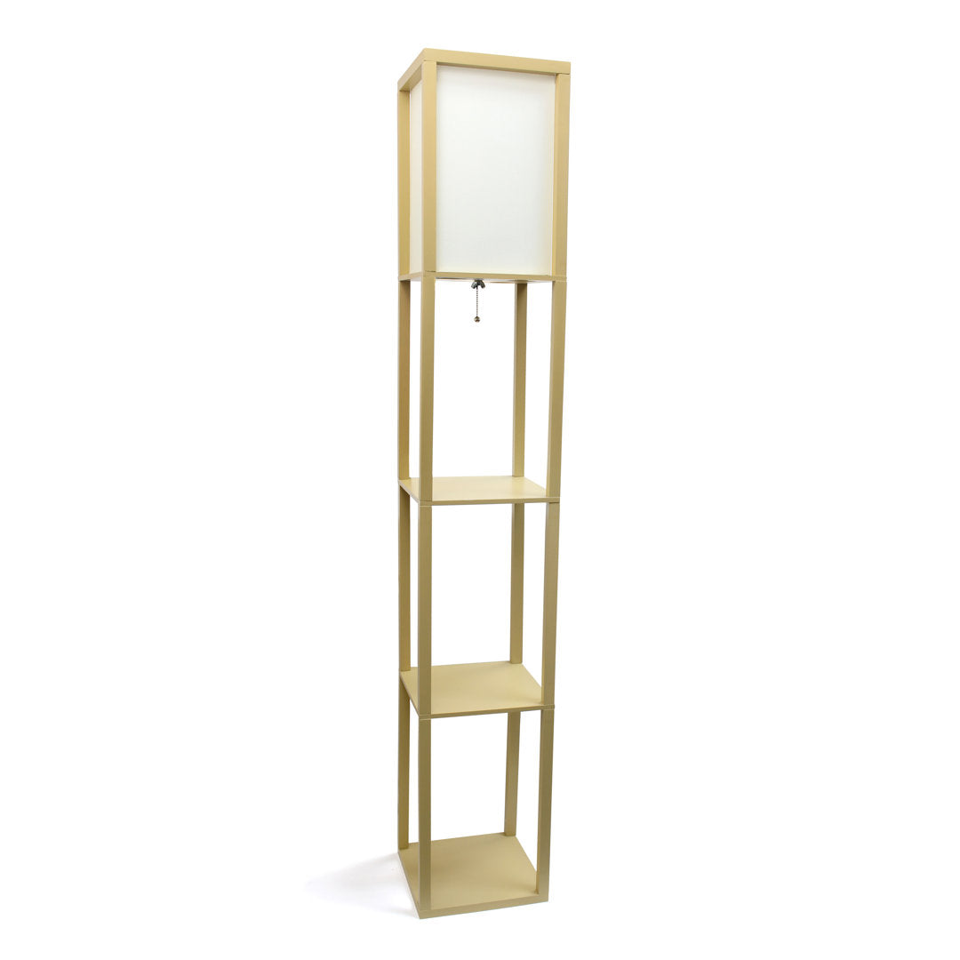 Abeyta 62.75" Column Floor Lamp Mercury Row® Teen Bulb Included: No, Base Finish: Tan