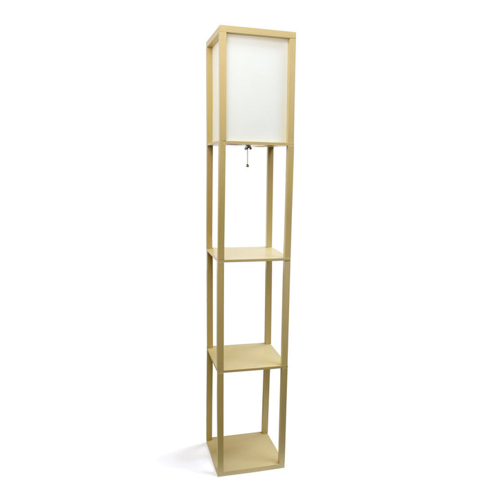 Abeyta 62.75" Column Floor Lamp Mercury Row® Teen Bulb Included: No, Base Finish: Tan