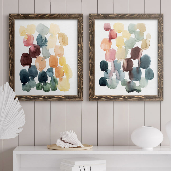 Desert Stones I - 2 Piece Picture Frame Painting Set on Canvas Wade Logan® Size: 24" H x 36" W x 1.5" D Format: Walnut Framed Canvas