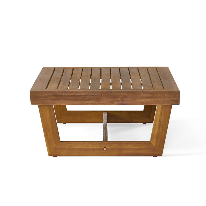 Louise 4 Piece Sofa Seating Group with Cushions AllModern Frame Color/Cushion Color: Teak Frame/White Cushion