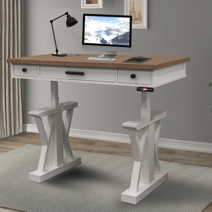 Kelsie-Mae Height Adjustable Desk Latitude Run® Finish: Beige