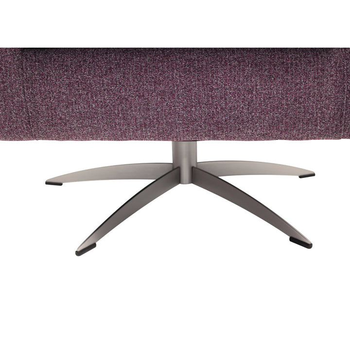 Basilina 26.25" Wide Swivel Armchair Wade Logan® Fabric: Terrace Plum Purple Polyester Blend