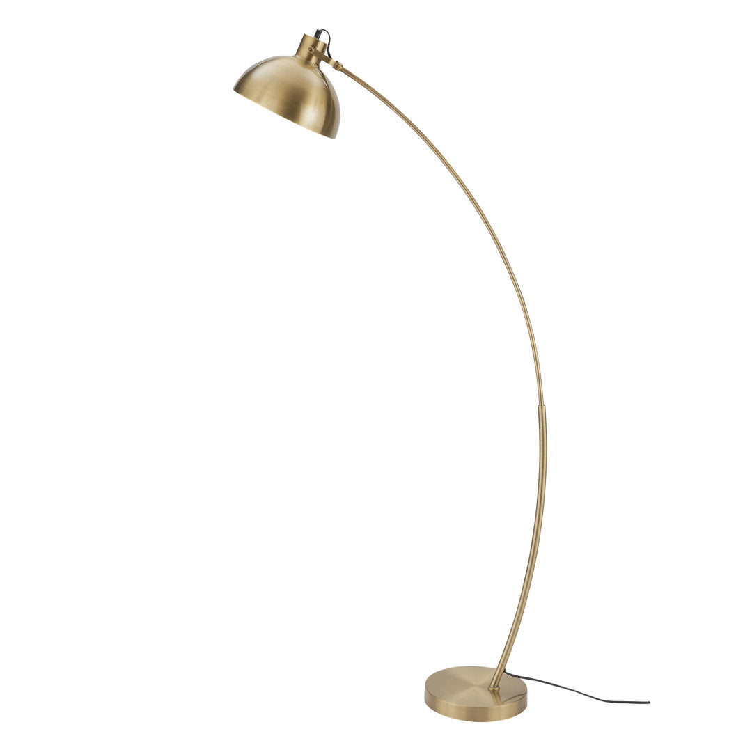 Riceboro 63" Arched Floor Lamp Wrought Studio™ Shade Color: Antique Brass