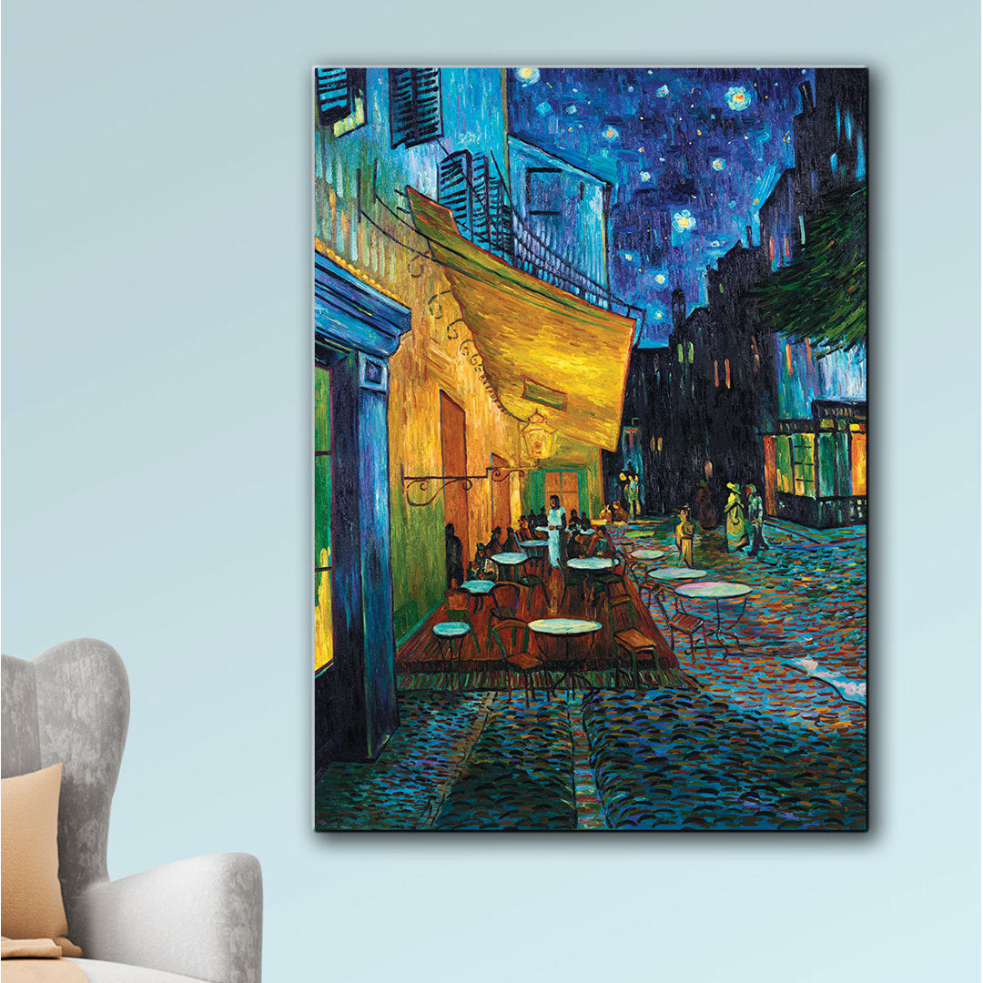 Cafe Terrace at Night by Vincent Van Gogh - Print on Canvas Vault W Artwork Size: 18" H x 14" W Format: Wrapped Canvas