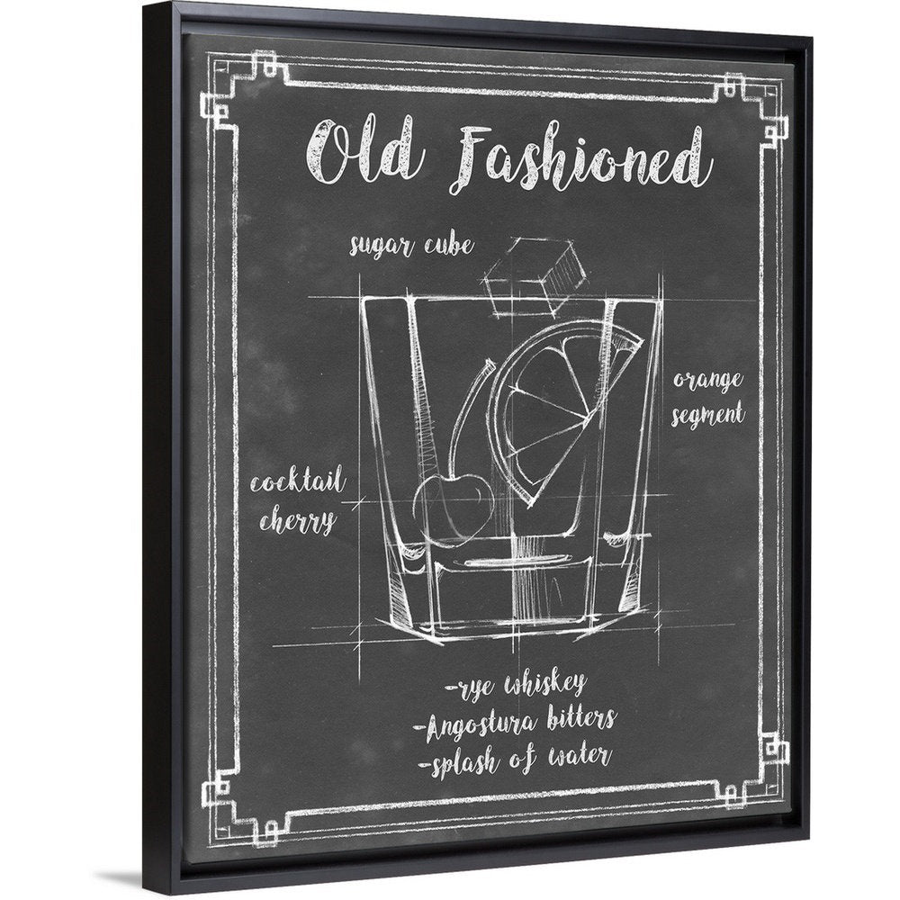 Mixology I - Graphic Art Print on Canvas 17 Stories Size: 21.7" H x 17.7" W x 1.75" D Format: Black Floater Frame