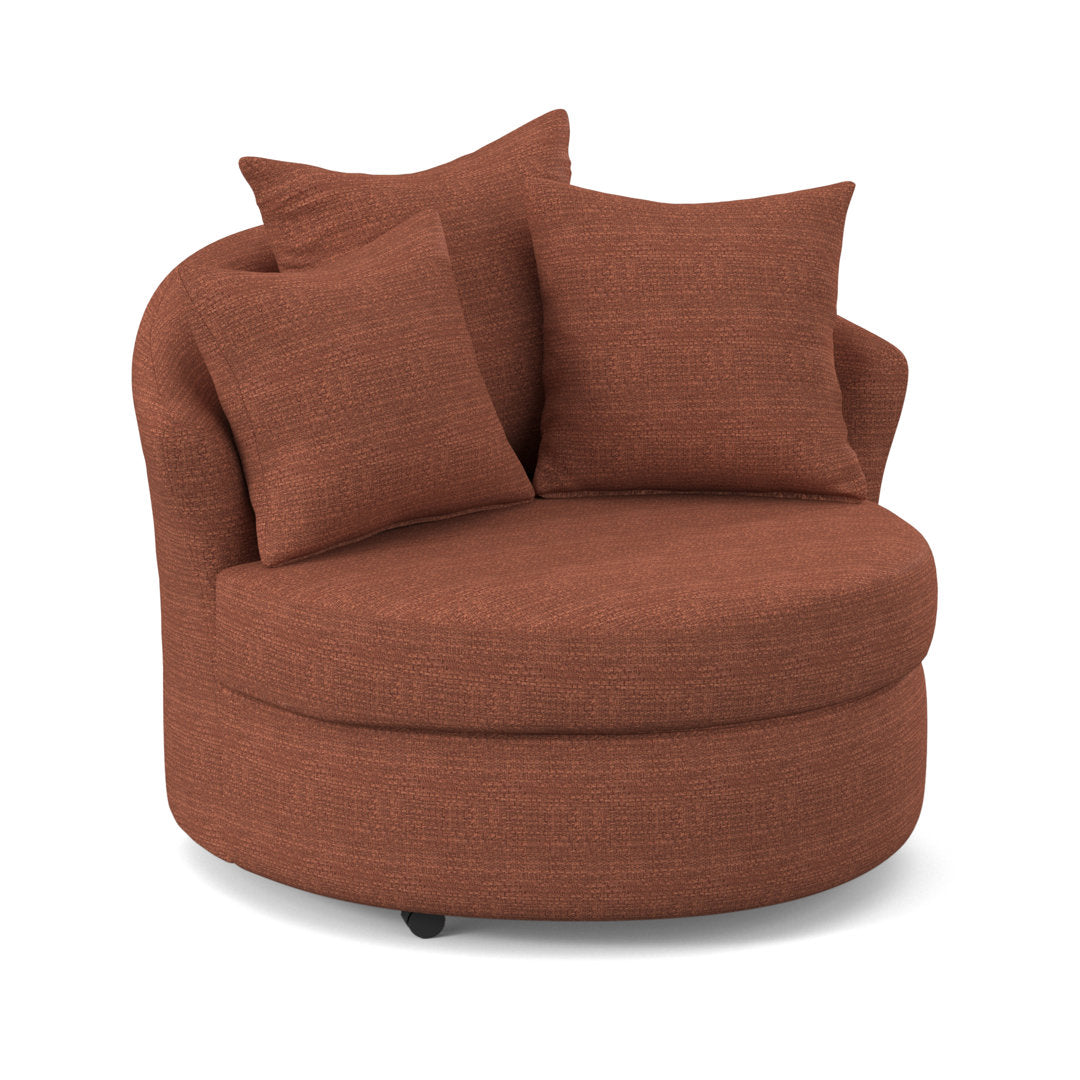 Alsup Barrel Chair Andover Mills™ Fabric: Bronco Spice