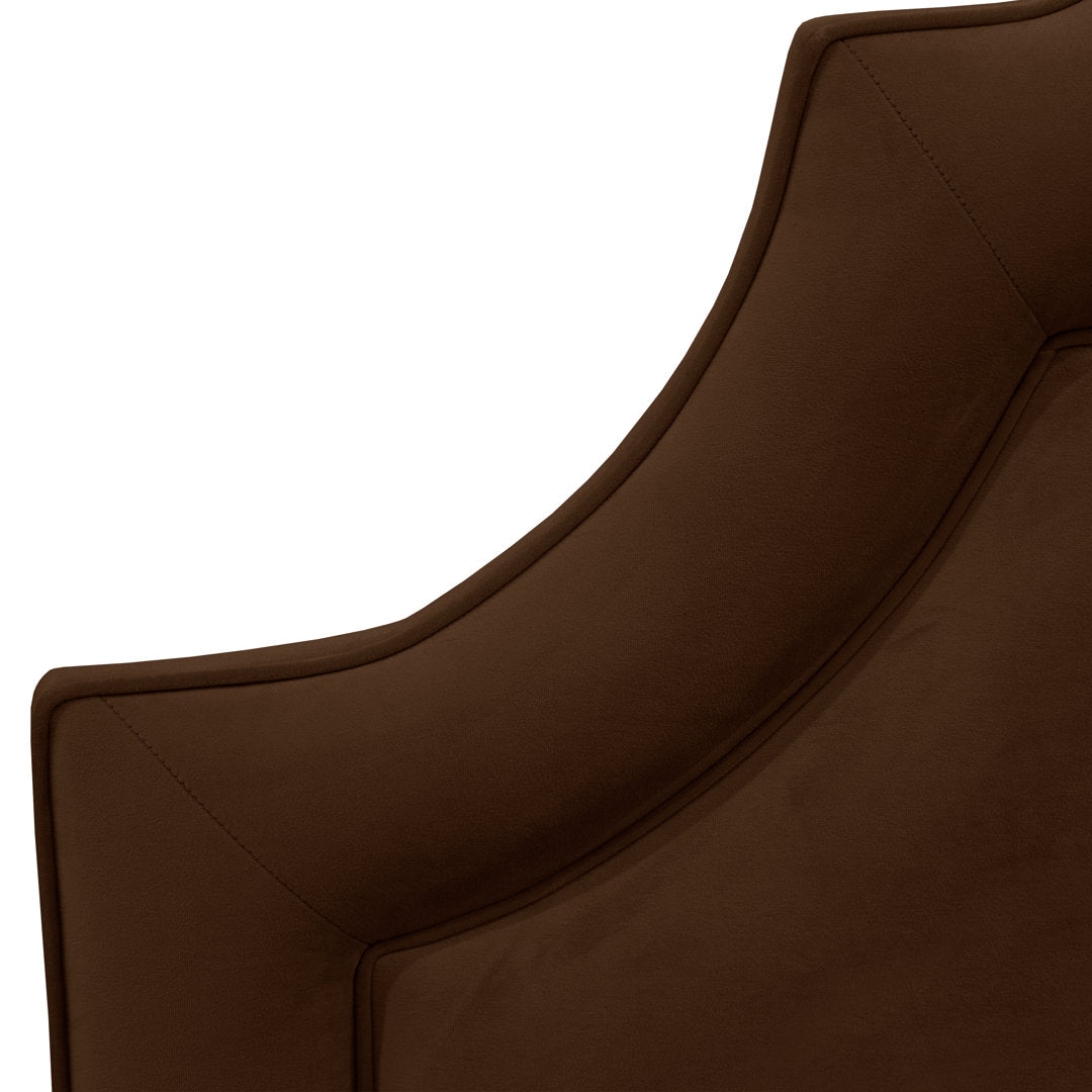 McAfee Velvet Upholstered Panel Headboard Kelly Clarkson Home Size: Queen Upholstery: Classic Chocolate Velvet