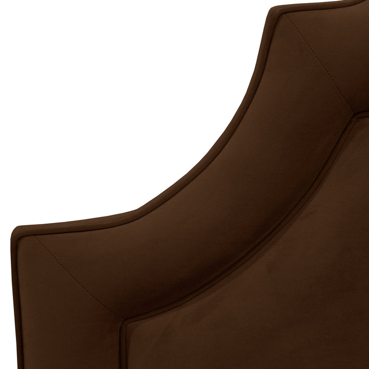 McAfee Velvet Upholstered Panel Headboard Kelly Clarkson Home Size: Queen Upholstery: Classic Chocolate Velvet