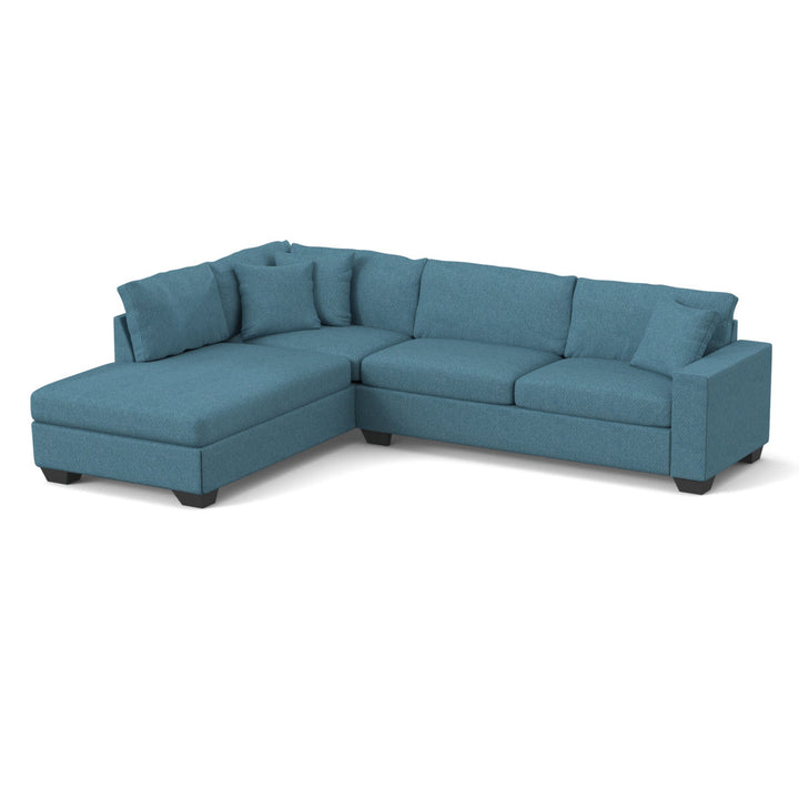 Hannah Sectional Mercury Row® Fabric: Bulldozer Sapphire