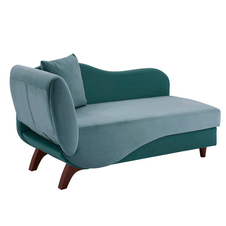 Gaven Armless Reclining Foam Chaise Lounge with Storage Mercury Row® Teen Upholstery Color: Dark Green/Light Green