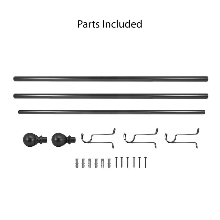 Inman Metal Adjustable Single Curtain Rod Winston Porter Size: 72" - 144" W Finish: Bronze