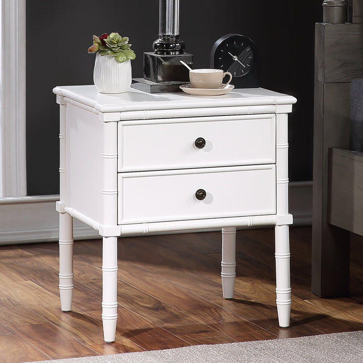 Peggy 2-Drawer Nightstand Three Posts™ Color: White