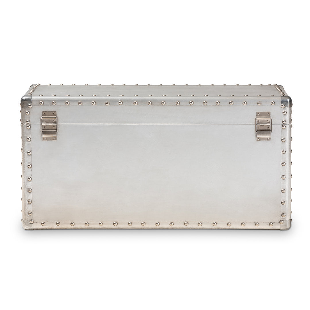 Serge French Industrial Metal Storage Trunk Breakwater Bay