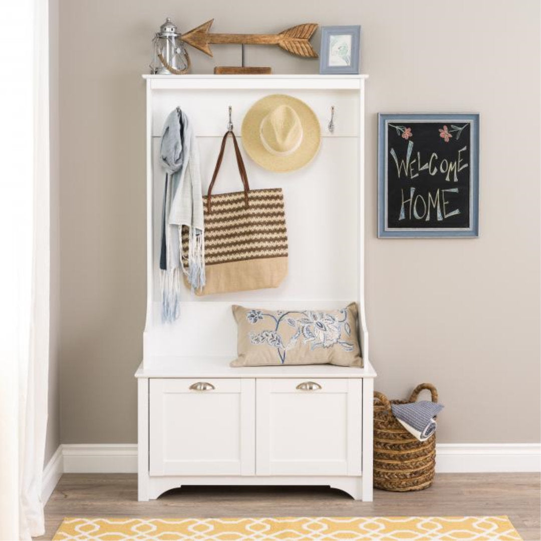 Wesson Hall Tree with Bench Gracie Oaks Color: White