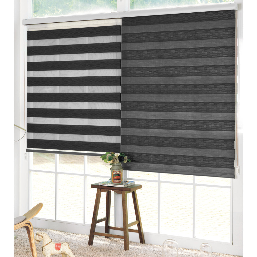 Robbe Semi-Sheer Roller Shade Wade Logan® Blind Size: 33"W x 84"L Finish: Black