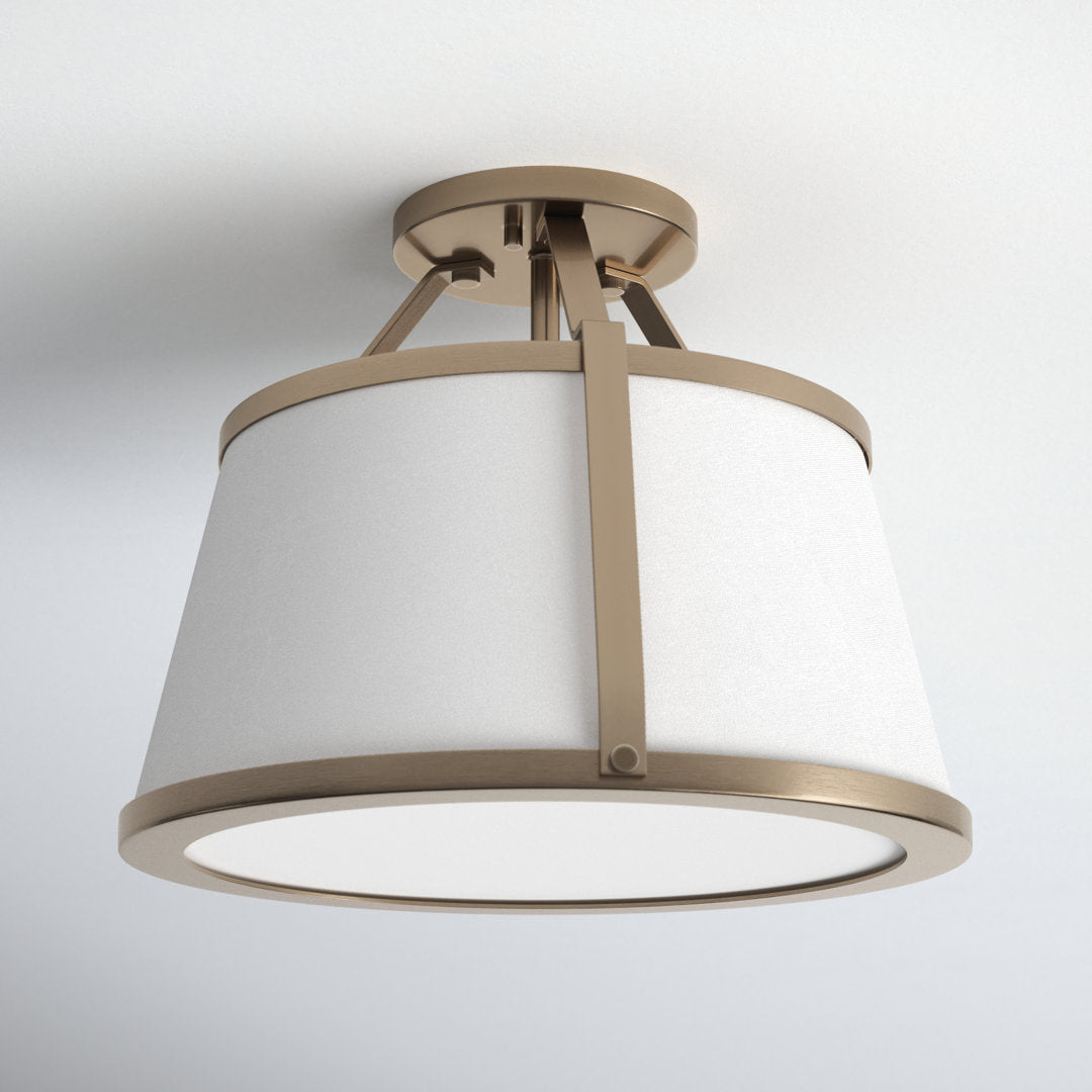 Vonnie 3 -Light 15.5" Semi Flush Mount Joss & Main Fixture Finish: Burnished Brass