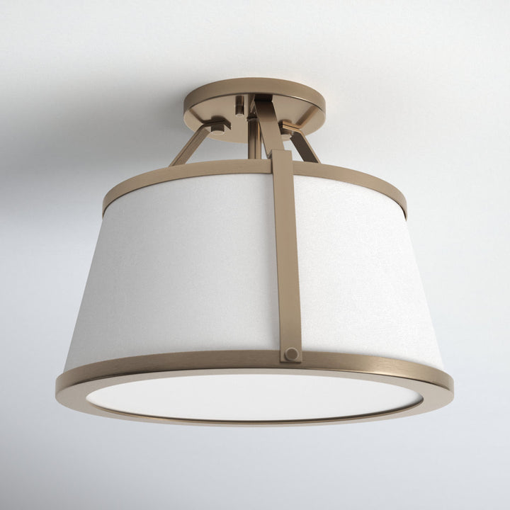 Vonnie 3 -Light 15.5" Semi Flush Mount Joss & Main Fixture Finish: Burnished Brass