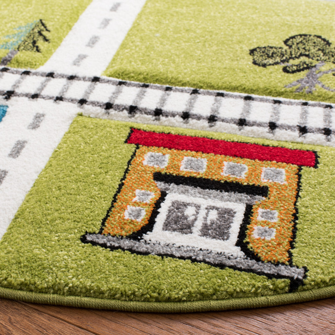 Gaven Green/Ivory Rug Andover Mills™ Baby & Kids Rug Size: Round 8'