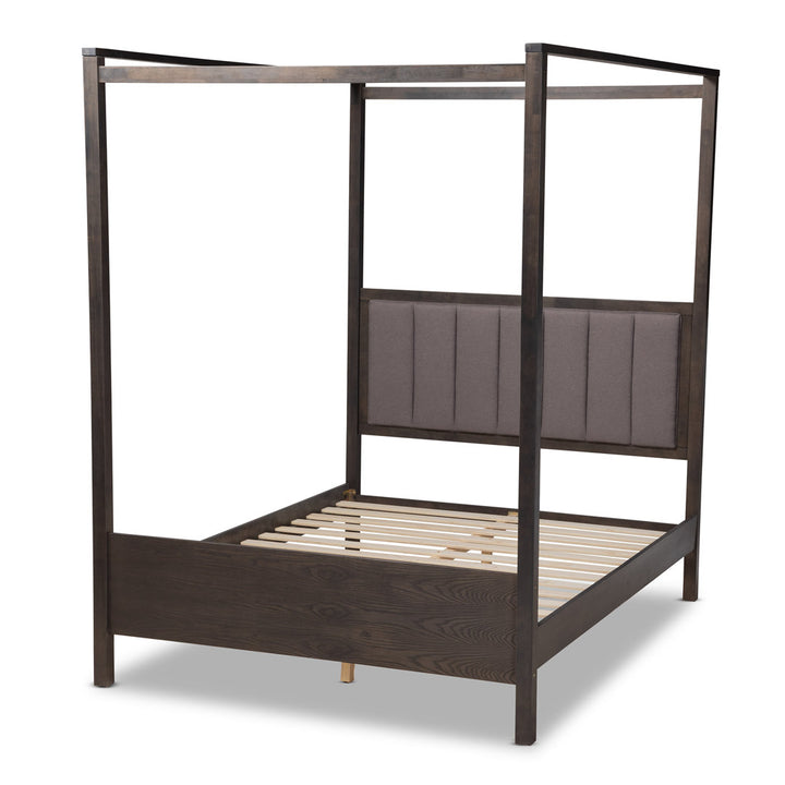 Carrillo Tufted Upholstered Canopy Bed Foundry Select Size: King