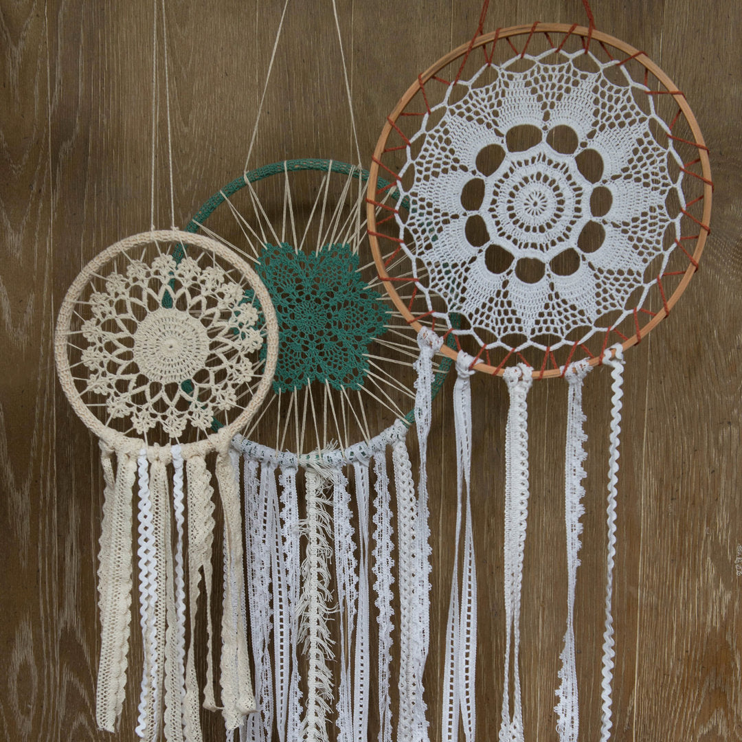 Crochet Dream Catcher Handcrafted Wall Décor Bungalow Rose