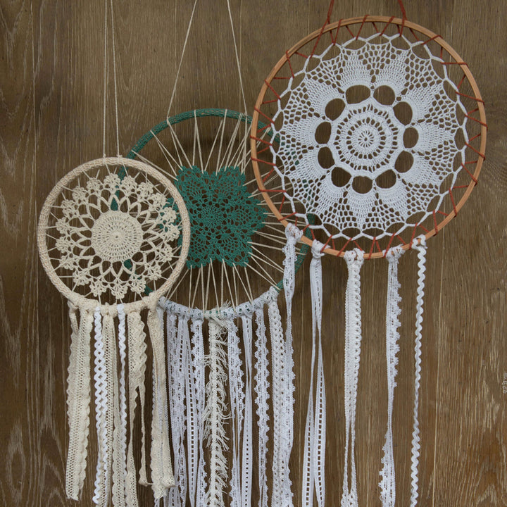 Crochet Dream Catcher Handcrafted Wall Décor Bungalow Rose