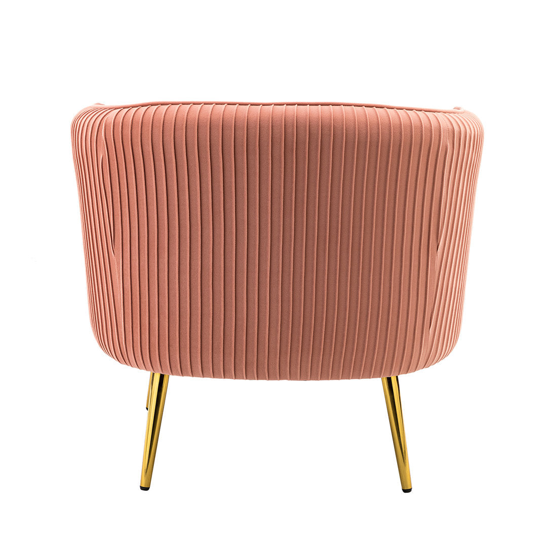 31'' Wide Barrel Chair (Set of 2) Everly Quinn Upholstery Color: Pink Velvet