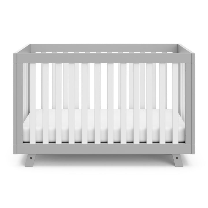 Beckett 3-in-1 Convertible Crib Storkcraft Color: Pebble Gray/White Pieces Included: Crib