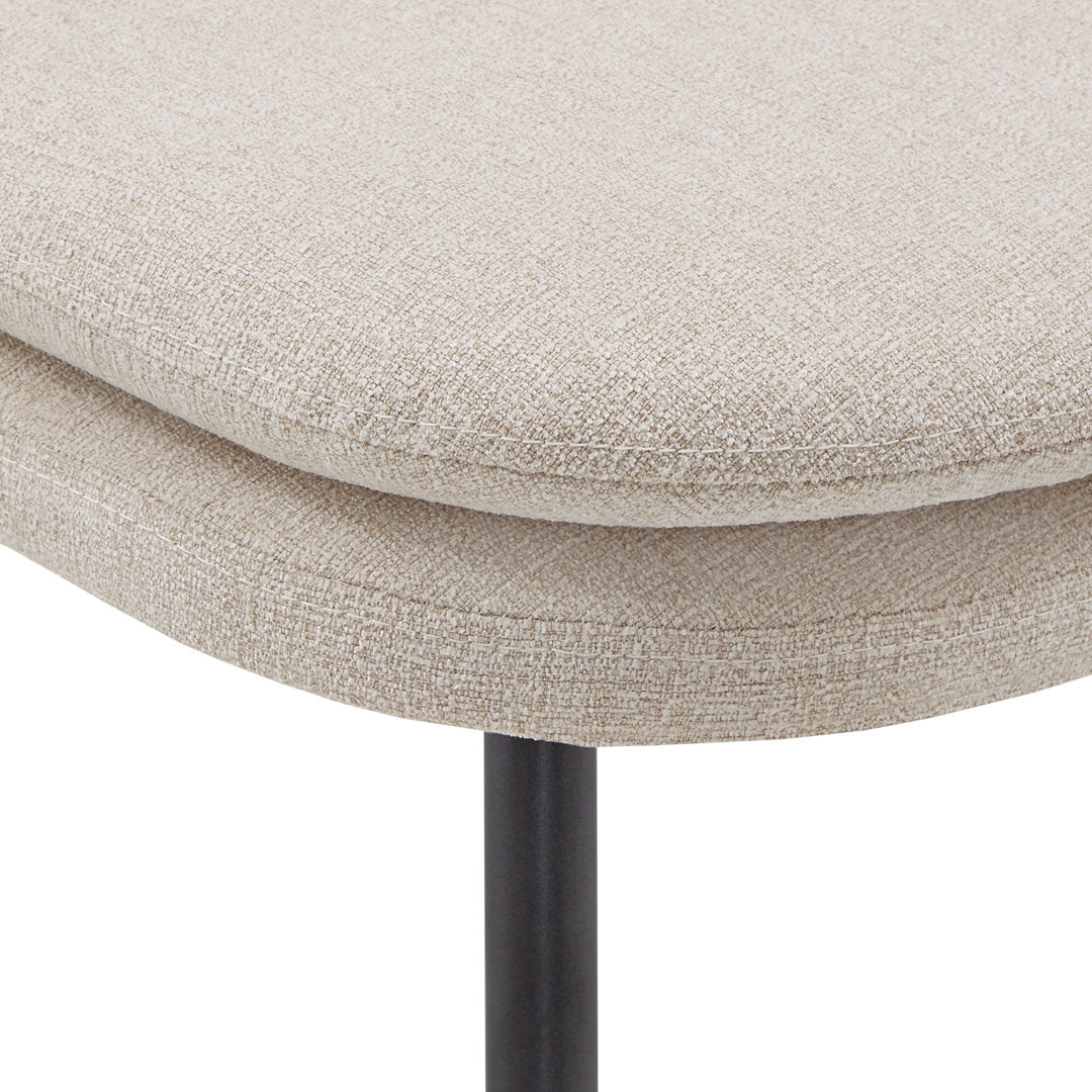 Moeller Upholstered Side Chair (Set of 2) Wade Logan® Upholstery Color: Beige , Leg Color: Iron Gray