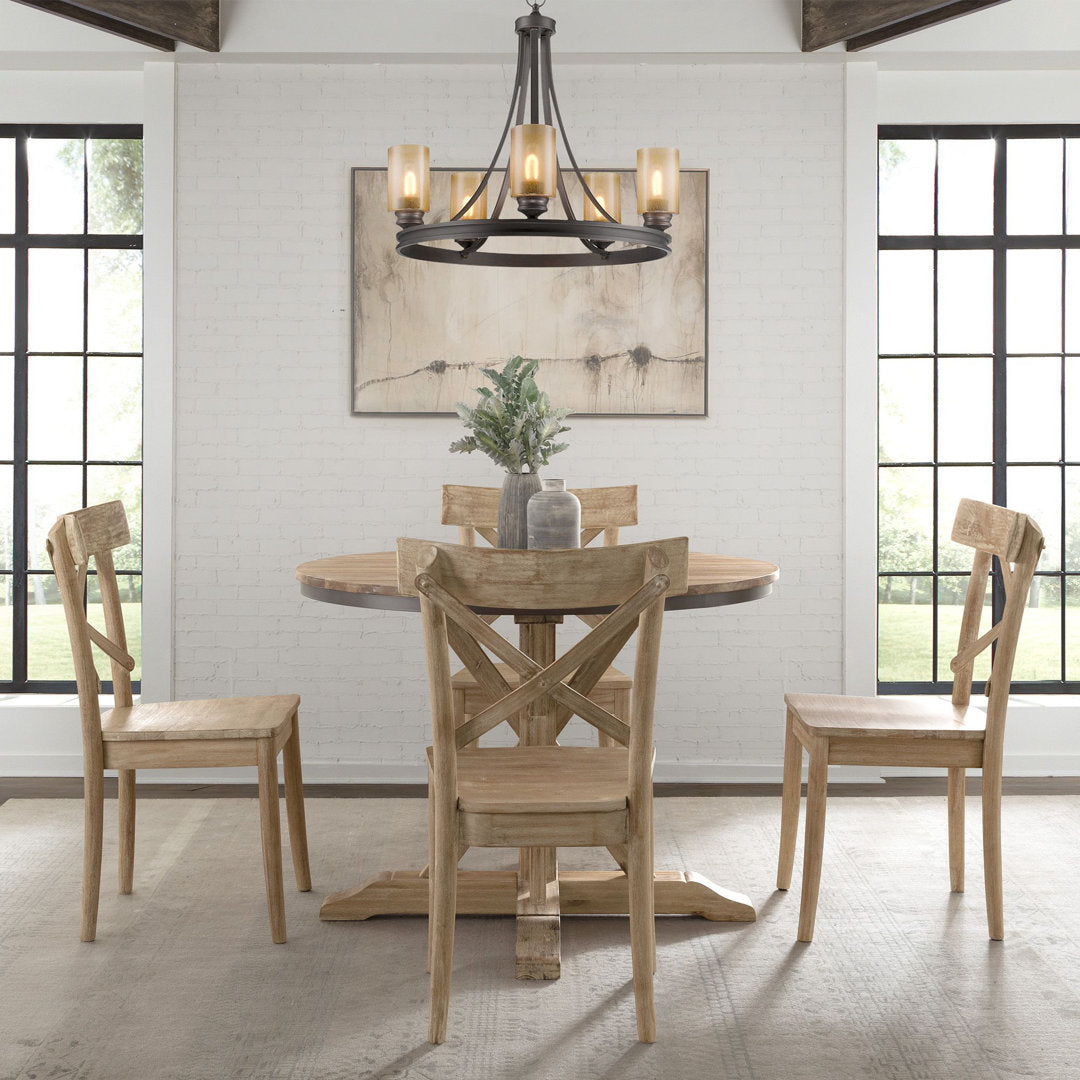 Eugley Pedestal Dining Table Sand & Stable™ Size: Counter Height (36" Height)