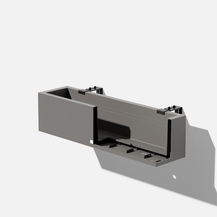 Block Series Railing Window Box Planter Veradek Color: Gray