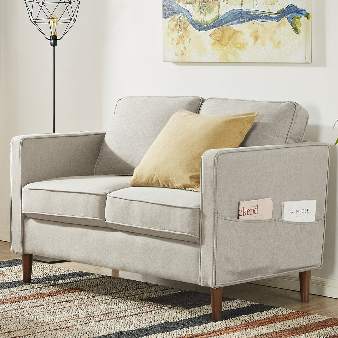 52.4" Square Arm Loveseat Mellow