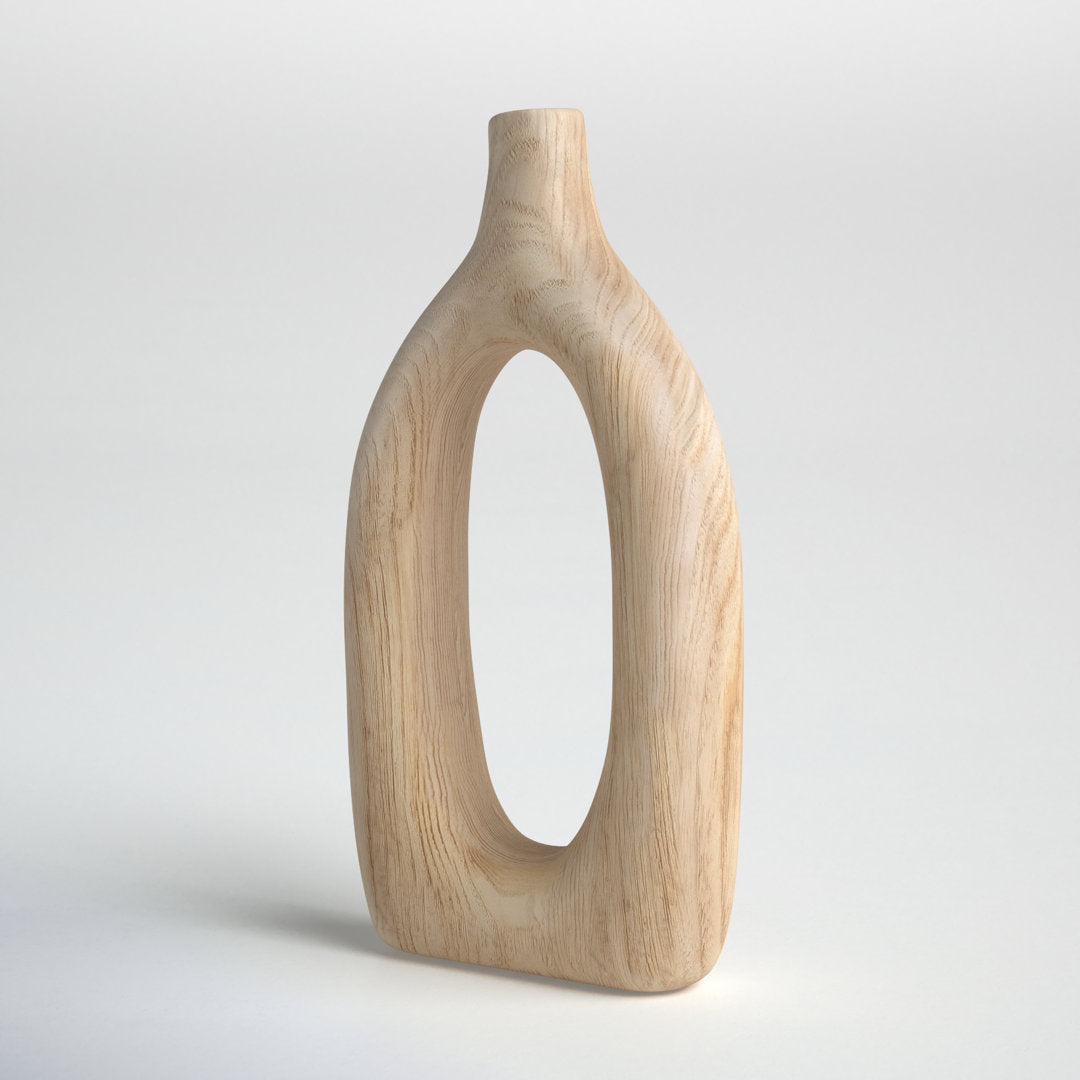 Cut-out Vase, Paulownia Woo, Decorative Rustic Vase for Wedding Centerpieces and Tabletop Decor Joss & Main Color: Brown