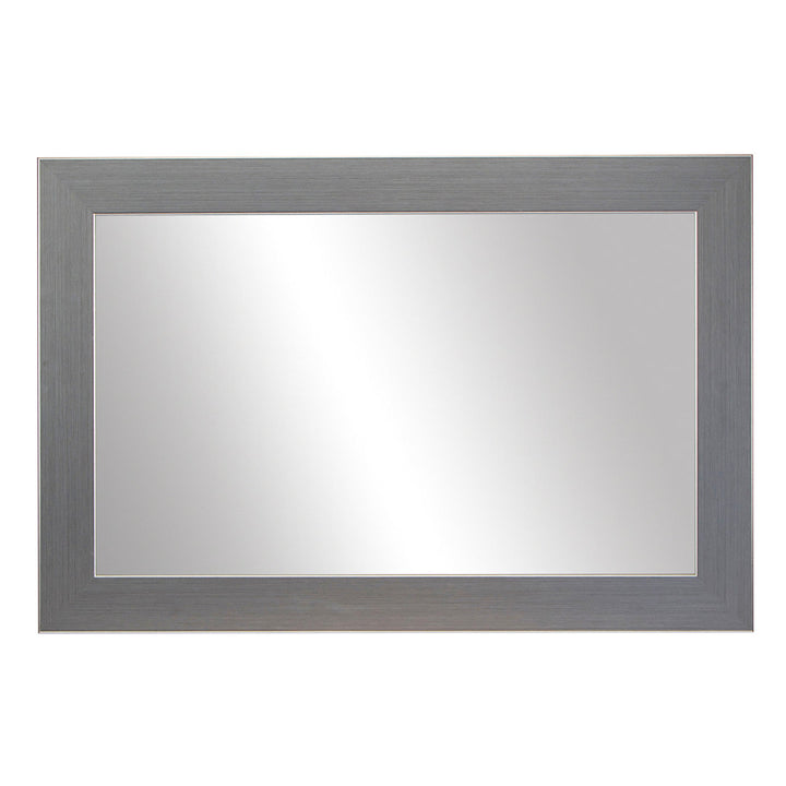 Shmuel Wood Framed with Safety Backing Ideal for Bathroom / Vanity Mirror Wade Logan® Size: 20" x 24" Finish: Antique Satin Nickel