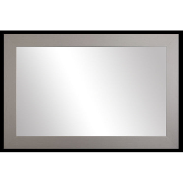 Shmuel Wood Framed with Safety Backing Ideal for Bathroom / Vanity Mirror Wade Logan® Size: 30" x 54" Finish: Stainless Steel