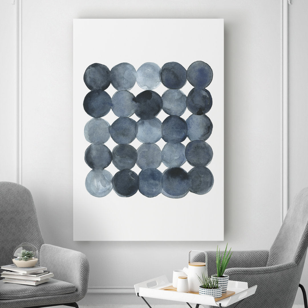 Blue Gray Density I - Painting on Canvas Mercury Row® Size: 12" H x 8" W x 1.5" D Format: Wrapped Canvas