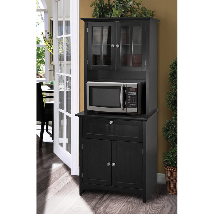 Sorens 70.25" Kitchen Pantry Highland Dunes Finish: Black