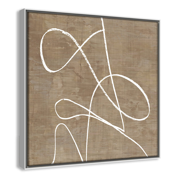 Swooping Lines - Floater Frame Painting on Canvas Joss & Main Size: 13.5" H x 13.5" W x 2" D Format: White