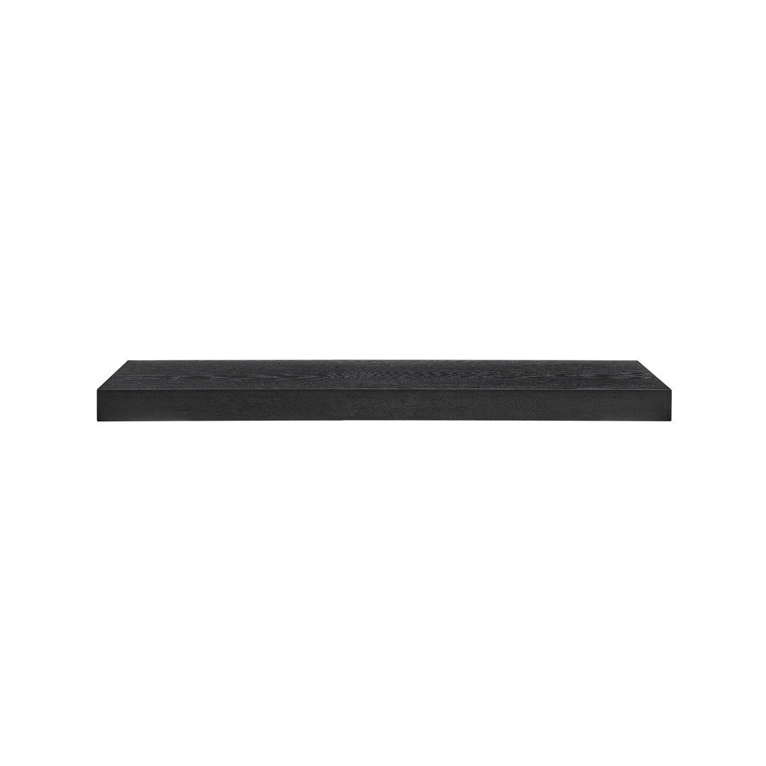 Sherice Floating Shelf AllModern Size: 1.97" H x 36.23" W x 10.24" D Finish: Black